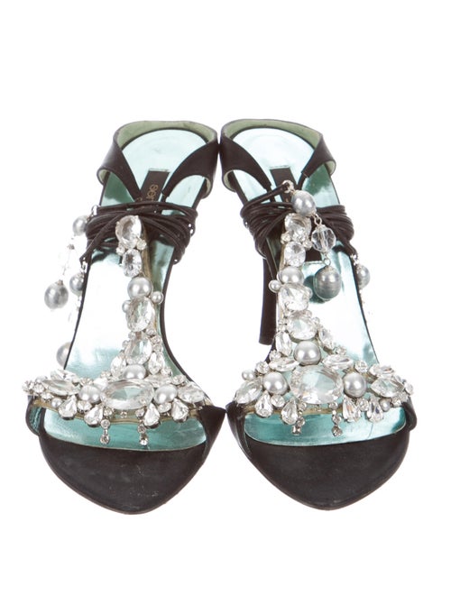 Sergio Rossi Crystal Embellished Sandals Shoes