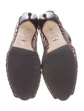 Sergio Rossi Cage Leather Booties