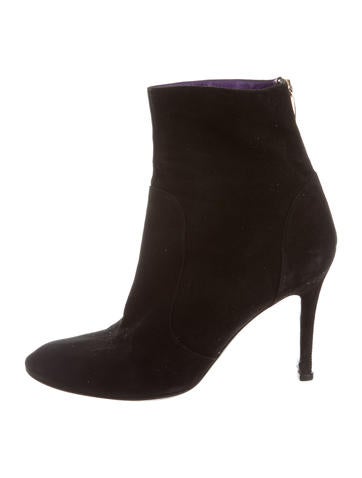 Sergio Rossi Suede Pointed-Toe Booties