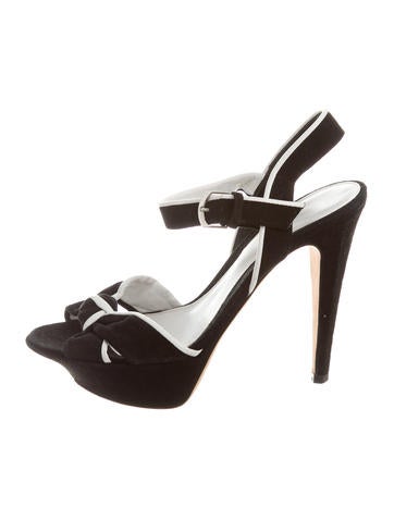Sergio Rossi Suede Platform Sandals