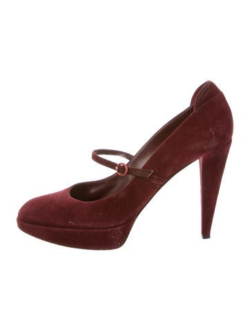 Sergio Rossi Suede Mary Jane Pumps