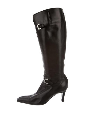 Sergio Rossi Leather Knee-High Boots