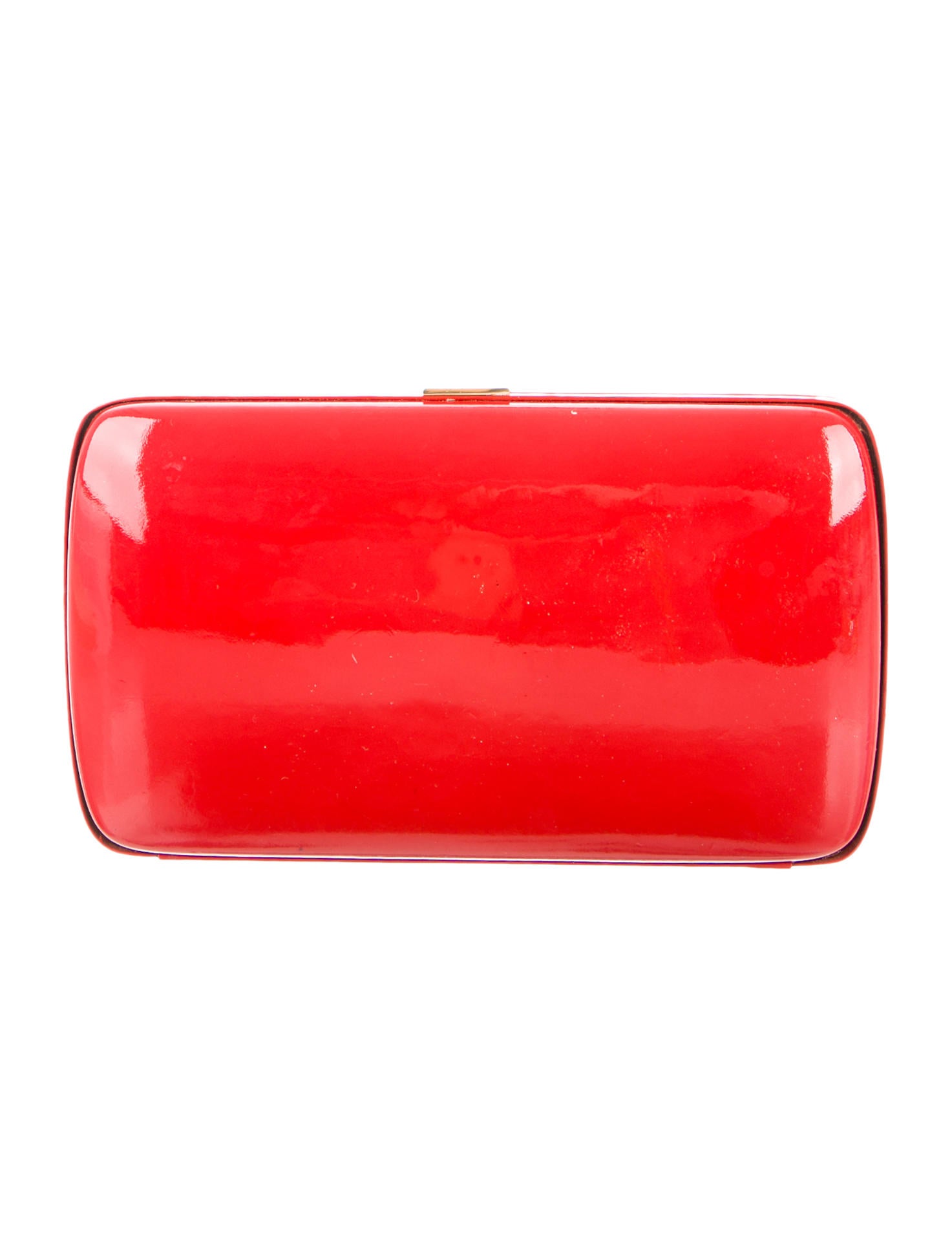 Sergio Rossi Red Patent Leather Clutch Handbags SER26163 The RealReal