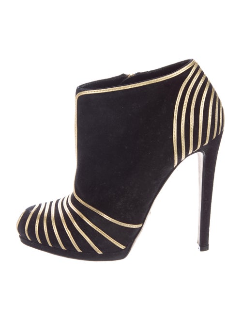 Sergio Rossi Metallic Stripe Booties