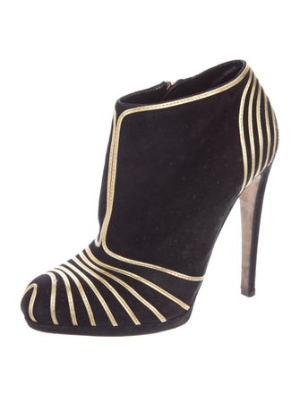 Sergio Rossi Metallic Stripe Booties