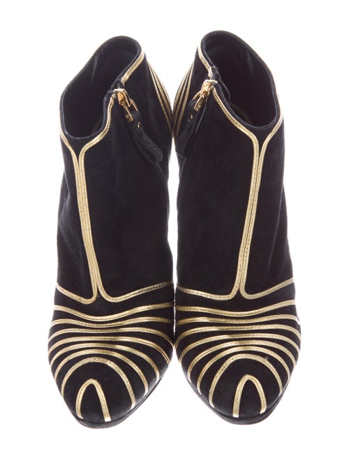 Sergio Rossi Metallic Stripe Booties
