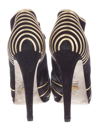 Sergio Rossi Metallic Stripe Booties