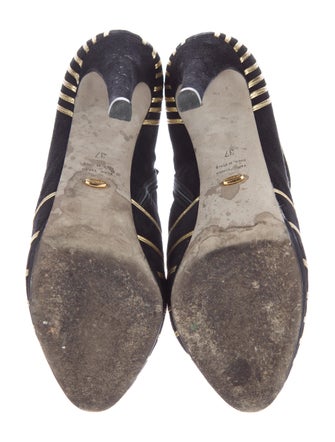 Sergio Rossi Metallic Stripe Booties