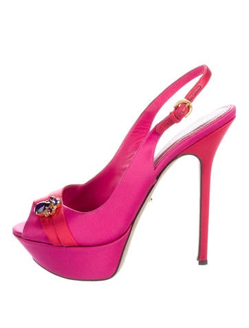 Sergio Rossi Embellished Slingback Pumps