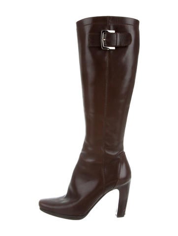 Sergio Rossi Knee-High Leather Boots