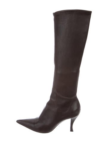 Sergio Rossi Leather Knee-High Boots