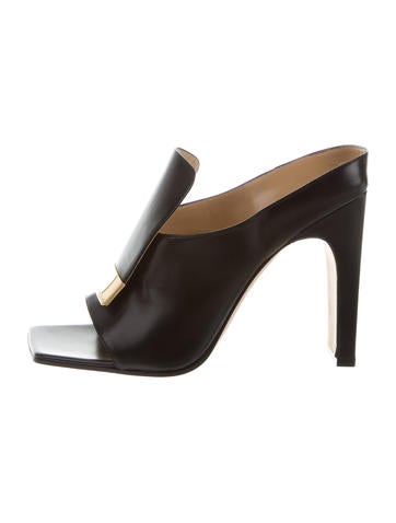 Sergio Rossi Flap-Accented Slide Sandals w/ Tags