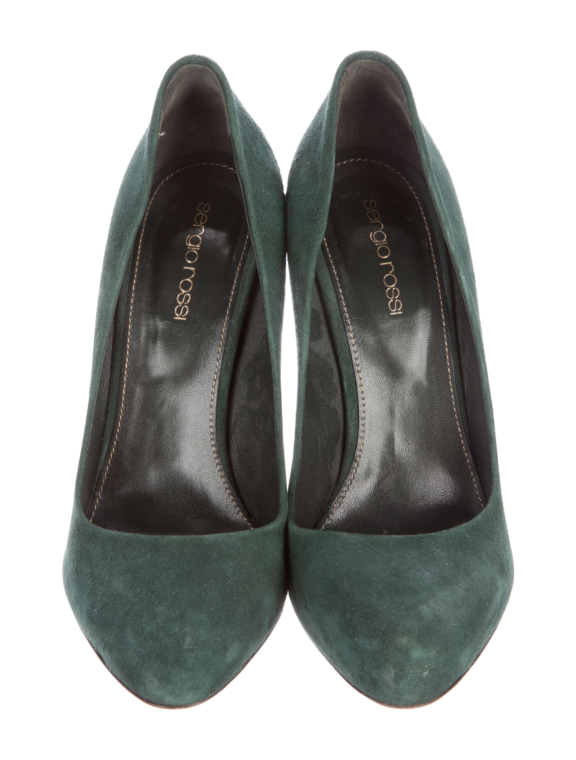 suede round toe pumps