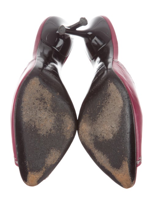 Sergio Rossi Peep-Toe Embroidered Mules