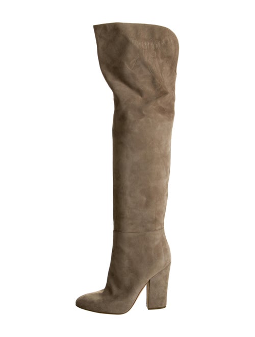 Sergio Rossi Suede Round-Toes Boots