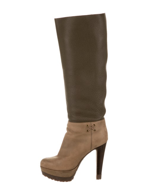 Sergio Rossi Leather Boots Green
