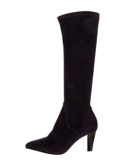 Sergio Rossi Suede Boots Purple