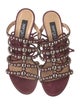 Sergio Rossi Suede Studded Accents Gladiator Sandals