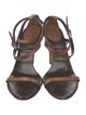 Sergio Rossi Leather Colorblock Pattern Sandals