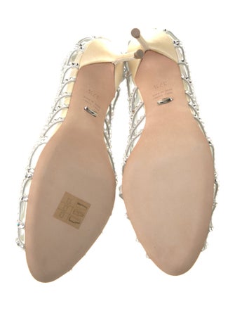 Sergio Rossi Suede Crystal Embellishments Pumps