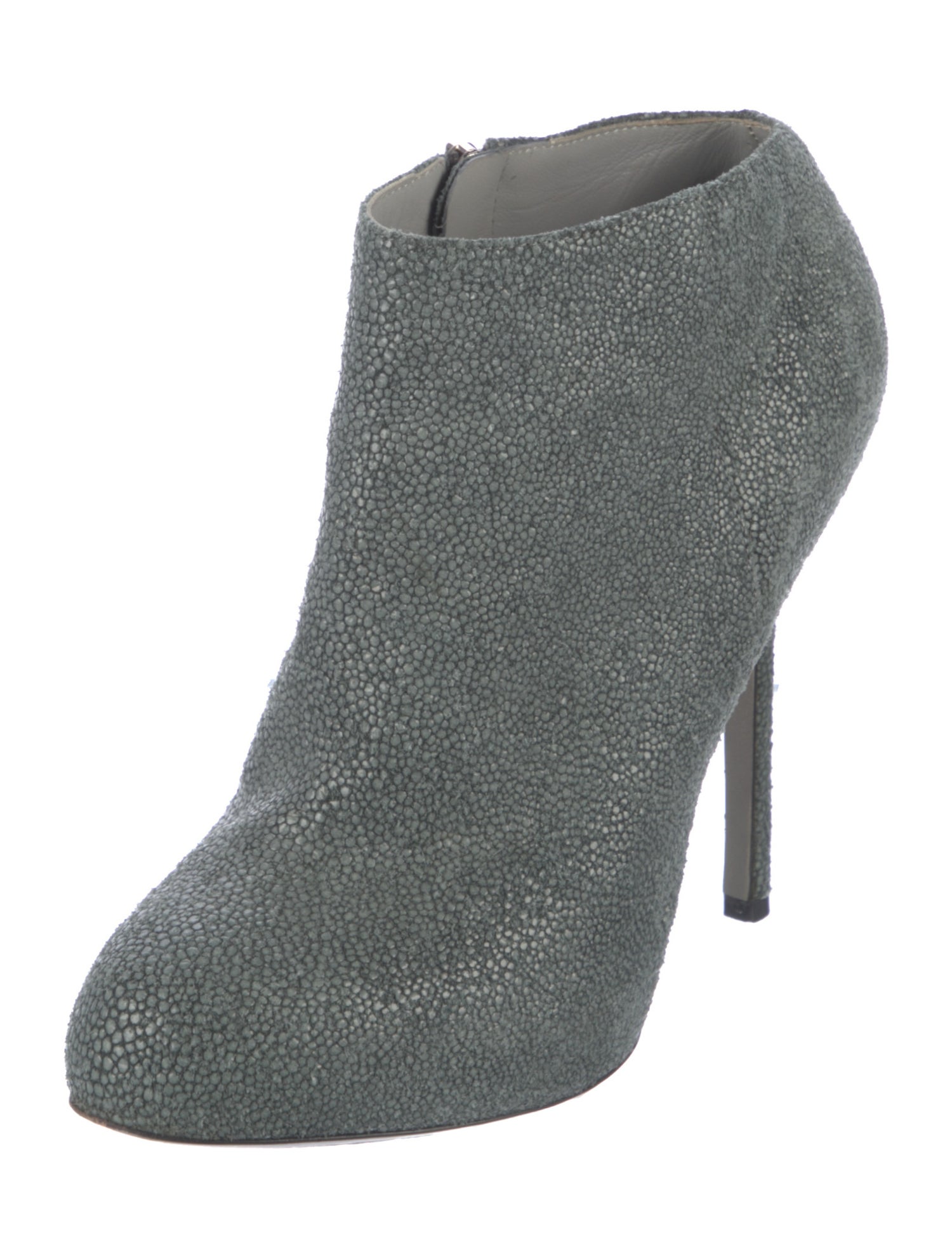 Sergio Rossi Suede Floral Print Sock Boots