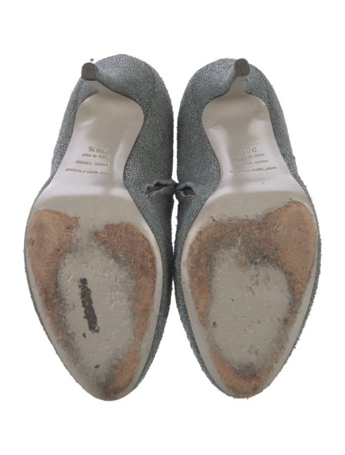 Sergio Rossi Suede Floral Print Sock Boots