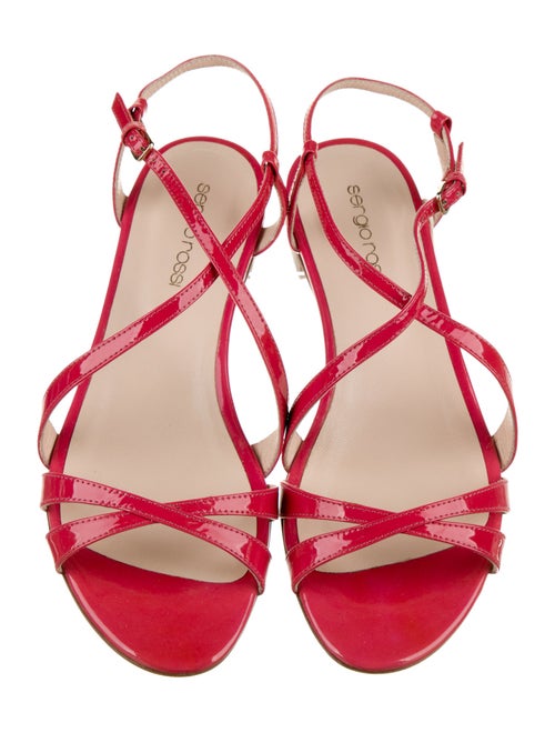 Sergio Rossi Patent Leather T-Strap Sandals