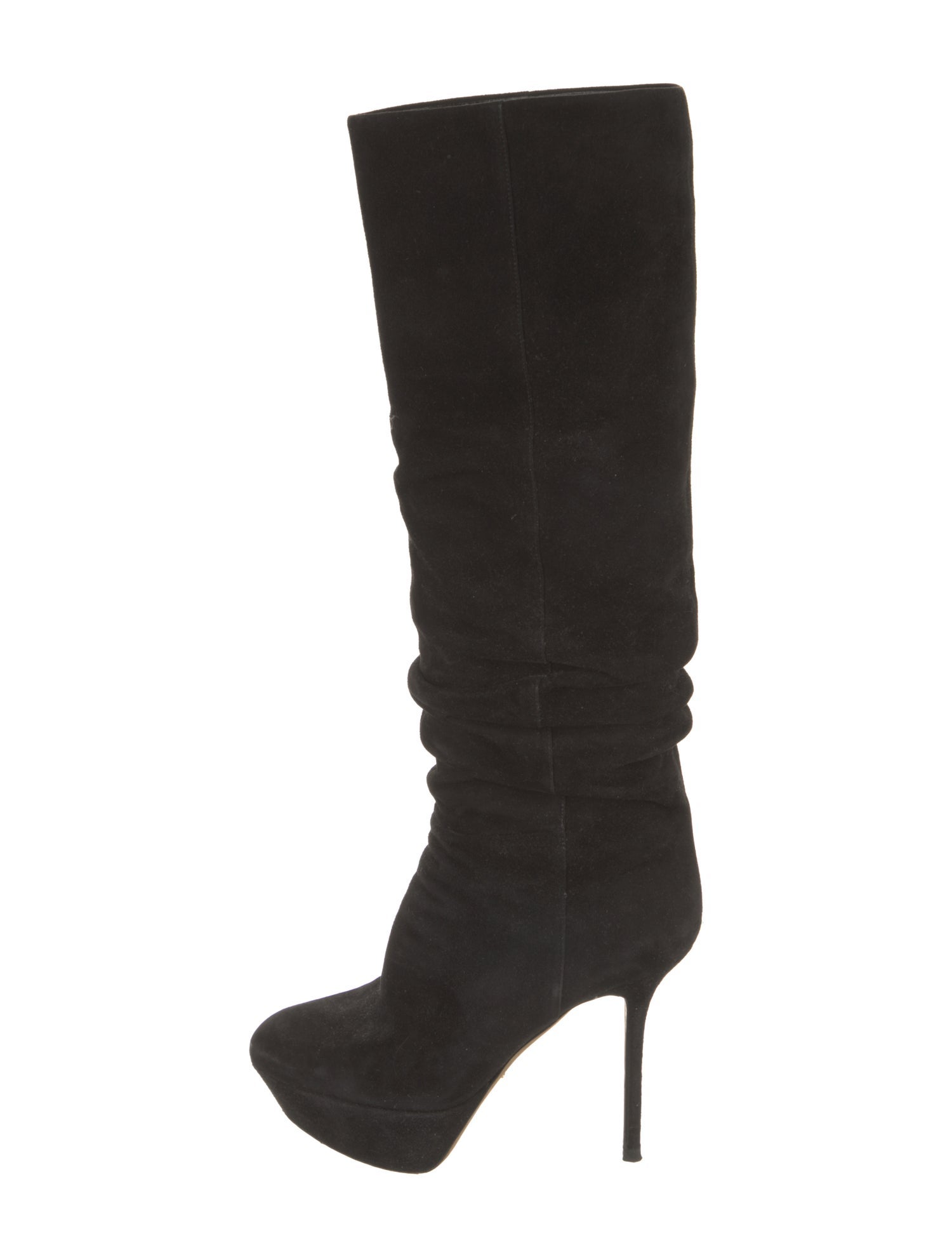 Sergio Rossi Suede Slouch Boots