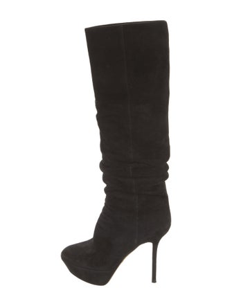 Sergio Rossi Suede Slouch Boots