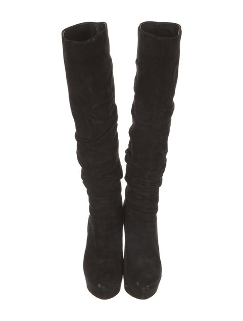 Sergio Rossi Suede Slouch Boots