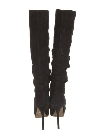 Sergio Rossi Suede Slouch Boots