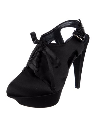 Sergio Rossi Satin Lace-Up Boots