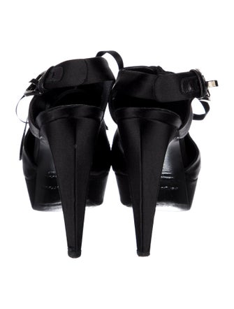 Sergio Rossi Satin Lace-Up Boots