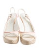 Sergio Rossi Patent Leather Whipstitch Trim Espadrilles