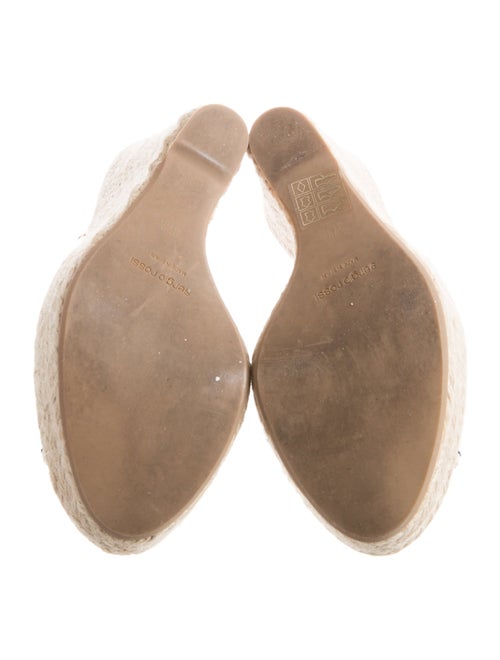 Sergio Rossi Patent Leather Whipstitch Trim Espadrilles