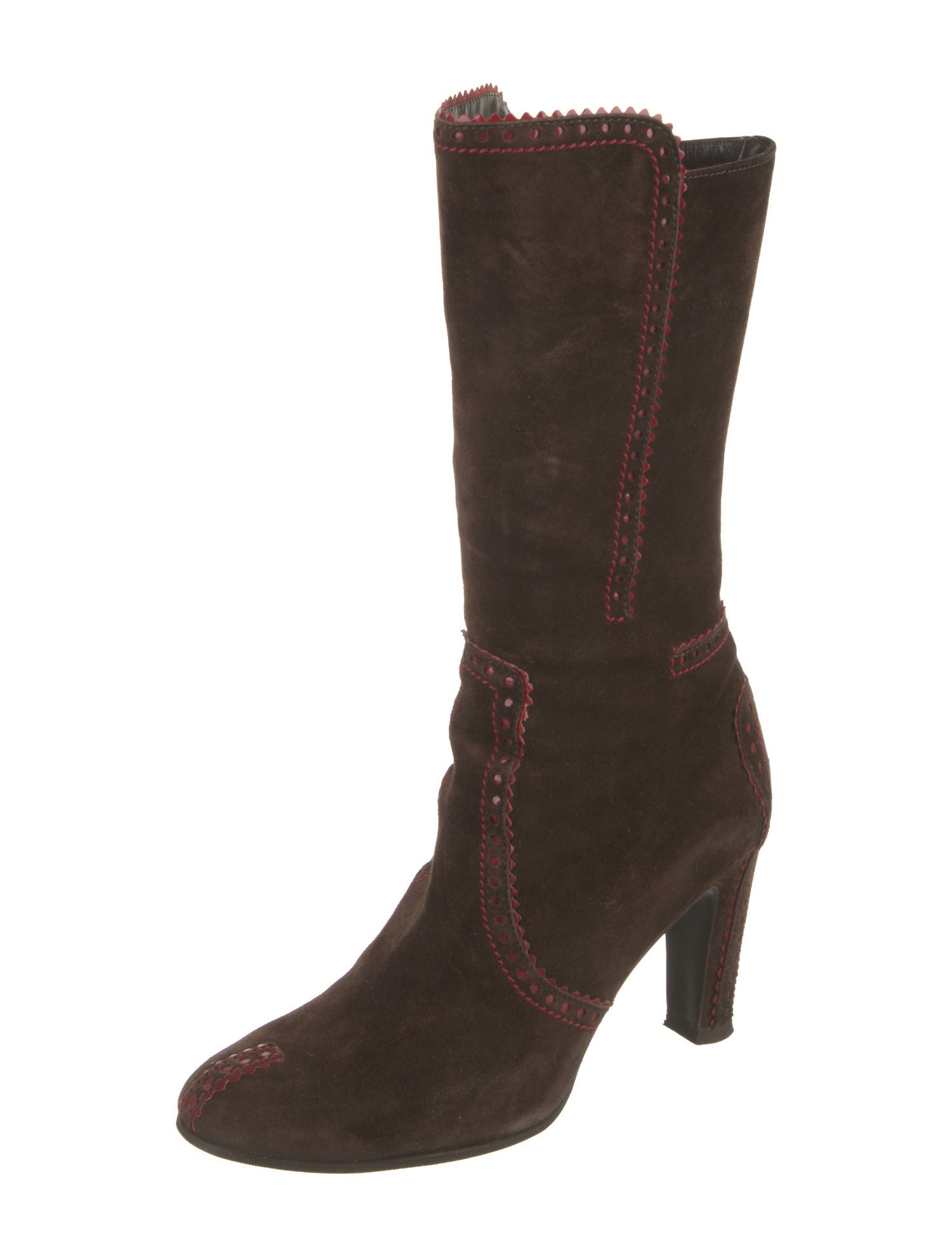 Sergio Rossi Suede Sock Boots