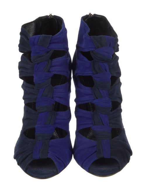 Sergio Rossi Suede Cutout Accent Boots