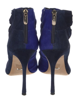 Sergio Rossi Suede Cutout Accent Boots