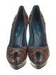 Sergio Rossi Leather Animal Print Pumps