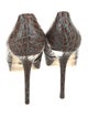 Sergio Rossi Leather Animal Print Pumps