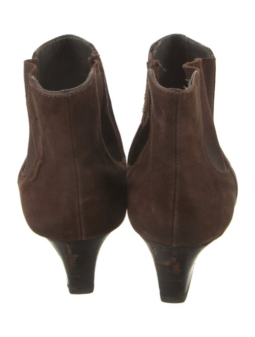 Sergio Rossi Suede Leather Trim Embellishment Boots