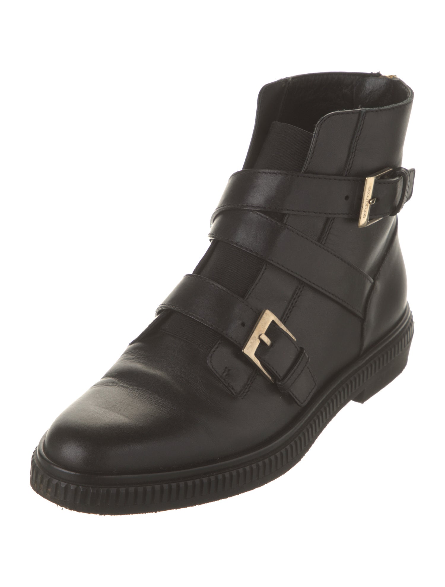 Sergio Rossi Leather Combat Boots