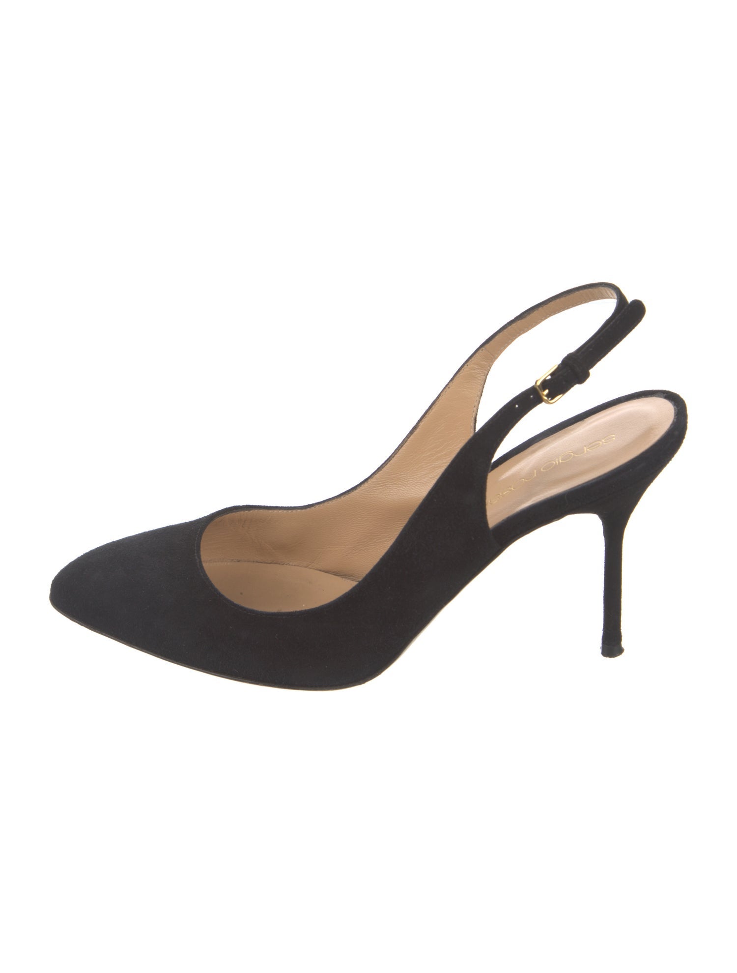 Sergio Rossi Suede Slingback Pumps