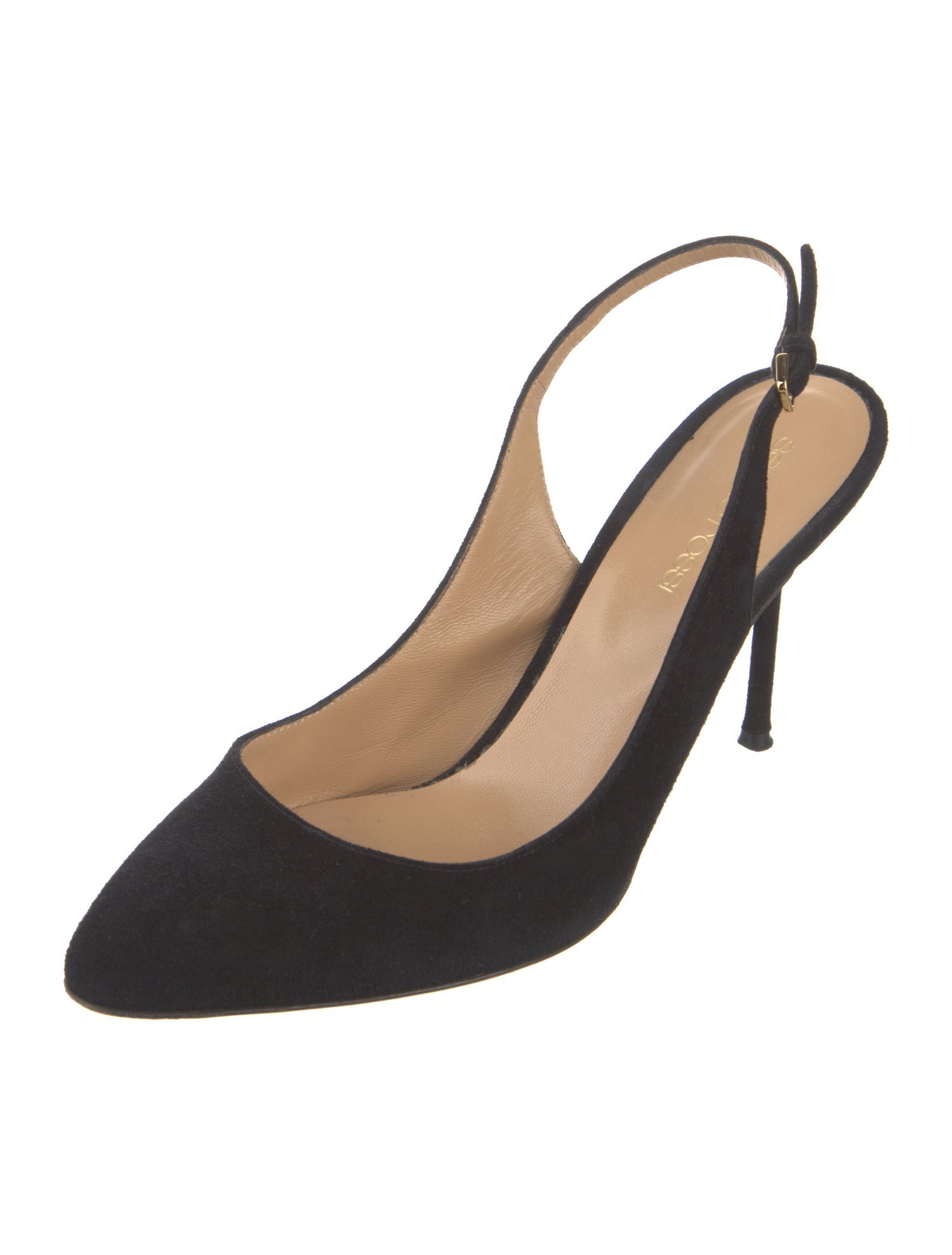 Sergio Rossi Suede Slingback Pumps