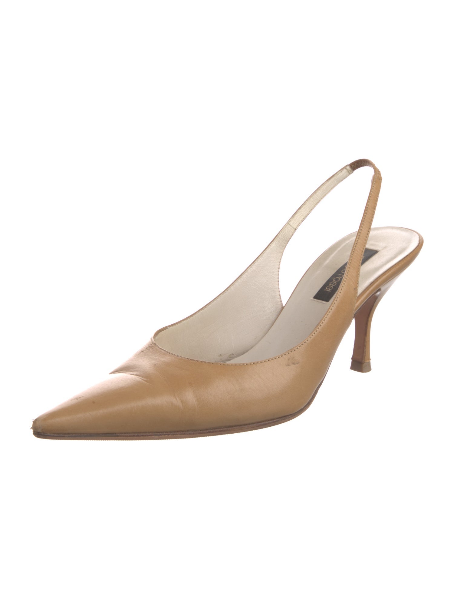Sergio Rossi Leather Slingback Pumps
