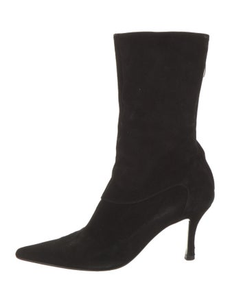 Sergio Rossi Suede Sock Boots