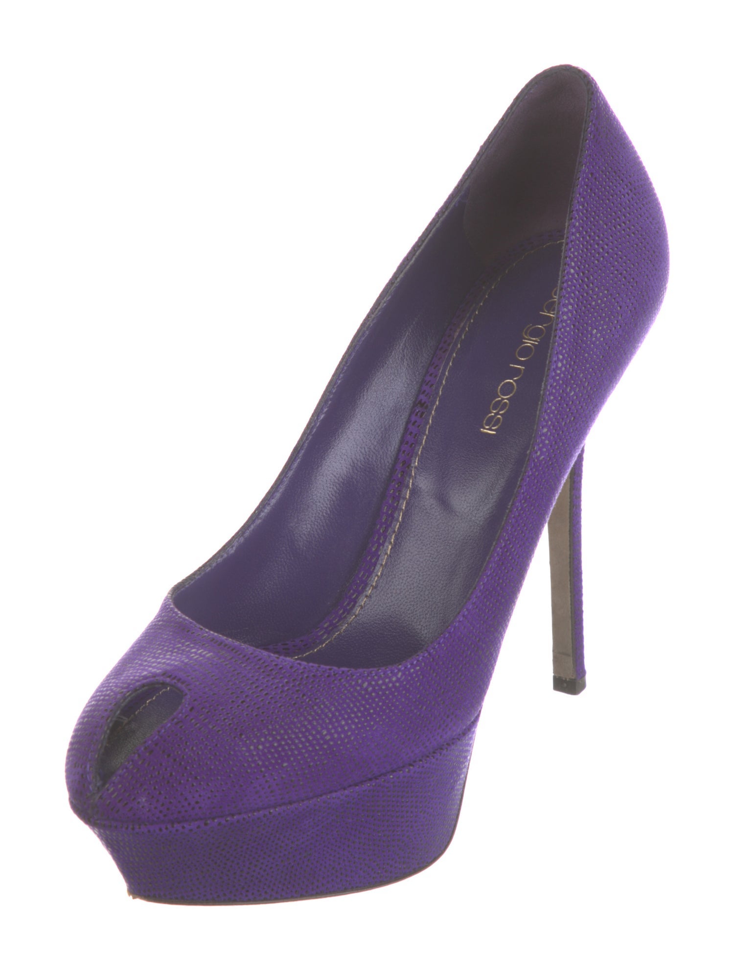 Sergio Rossi Leather Slingback Sandals