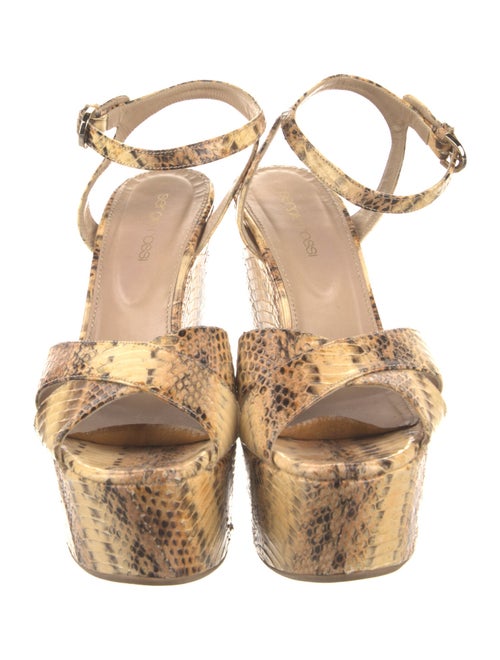 Sergio Rossi Snakeskin Animal Print Espadrilles