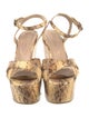 Sergio Rossi Snakeskin Animal Print Espadrilles