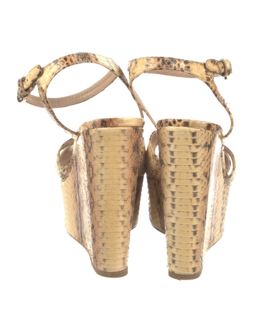 Sergio Rossi Snakeskin Animal Print Espadrilles